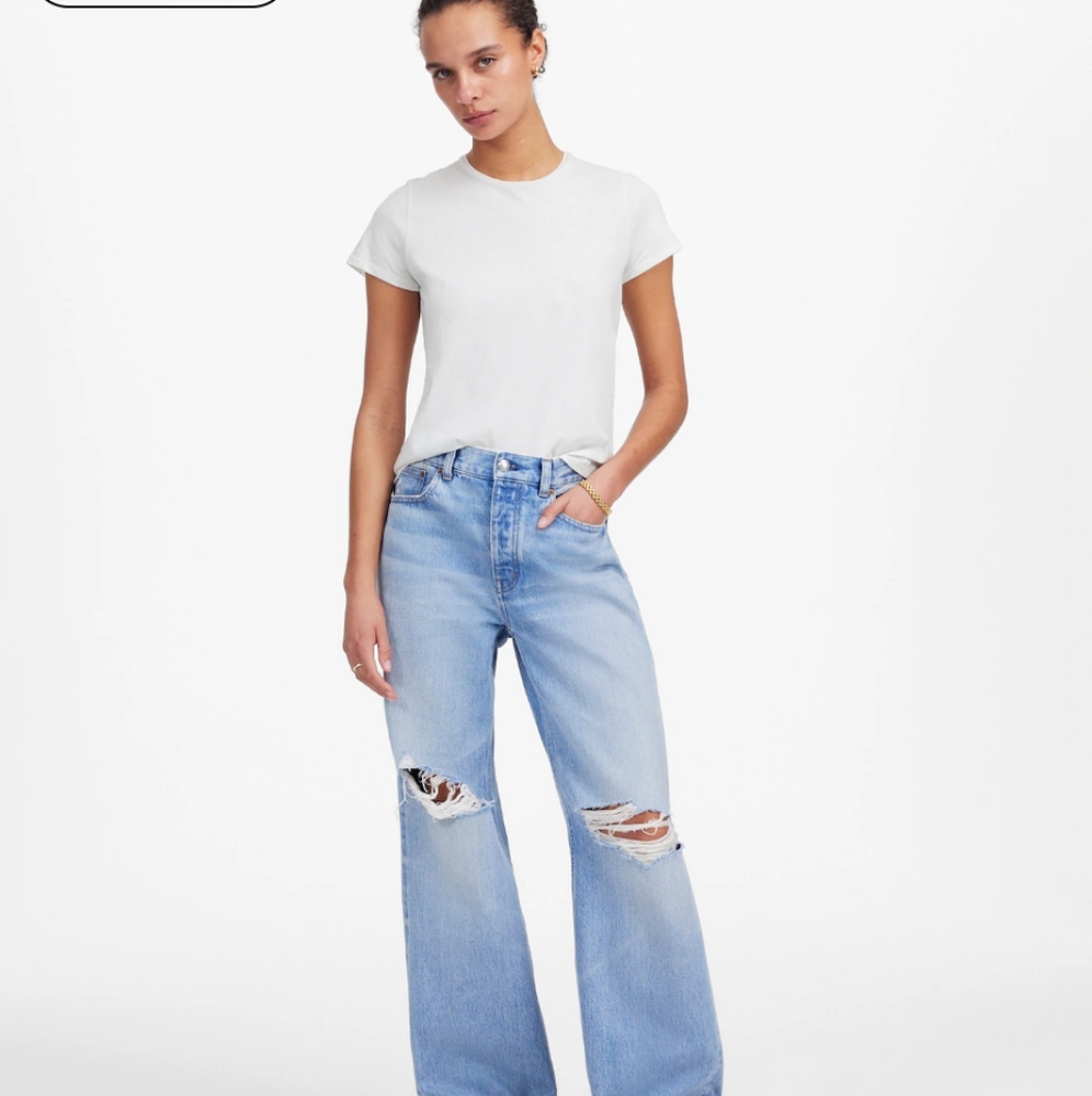 Madewell Essential Slim Tee in Lightweight Cotton White NU848 NWT